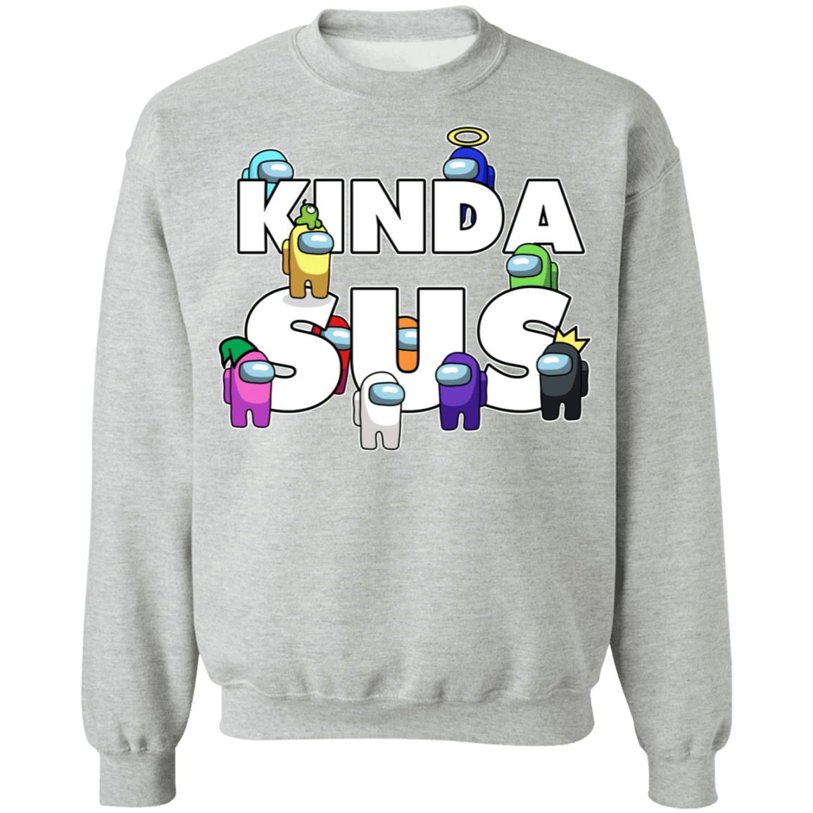 Sweatshirts Sport Grey / S Among us Kinda Sus Crewneck Sweatshirt
