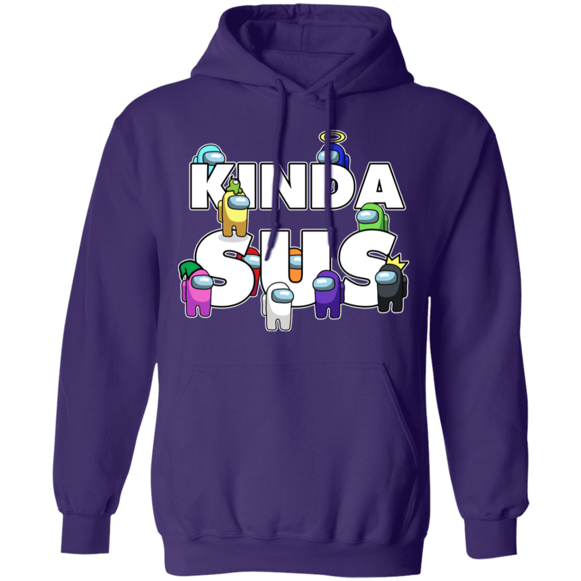 Sweatshirts Purple / S Among us Kinda Sus Pullover Hoodie