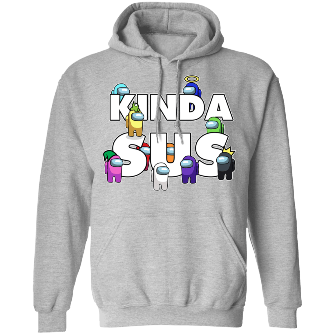 Sweatshirts Sport Grey / S Among us Kinda Sus Pullover Hoodie