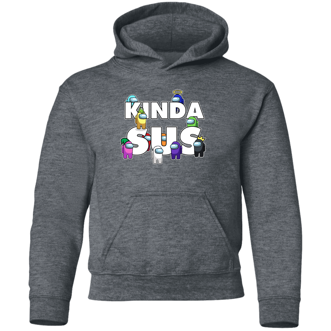Sweatshirts Dark Heather / YS Among us Kinda Sus Youth Hoodie