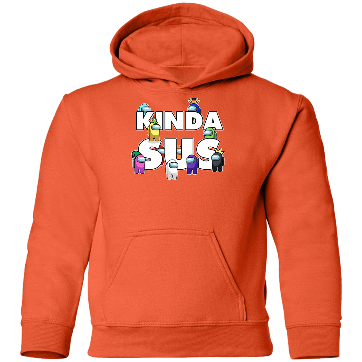 Sweatshirts Orange / YS Among us Kinda Sus Youth Hoodie