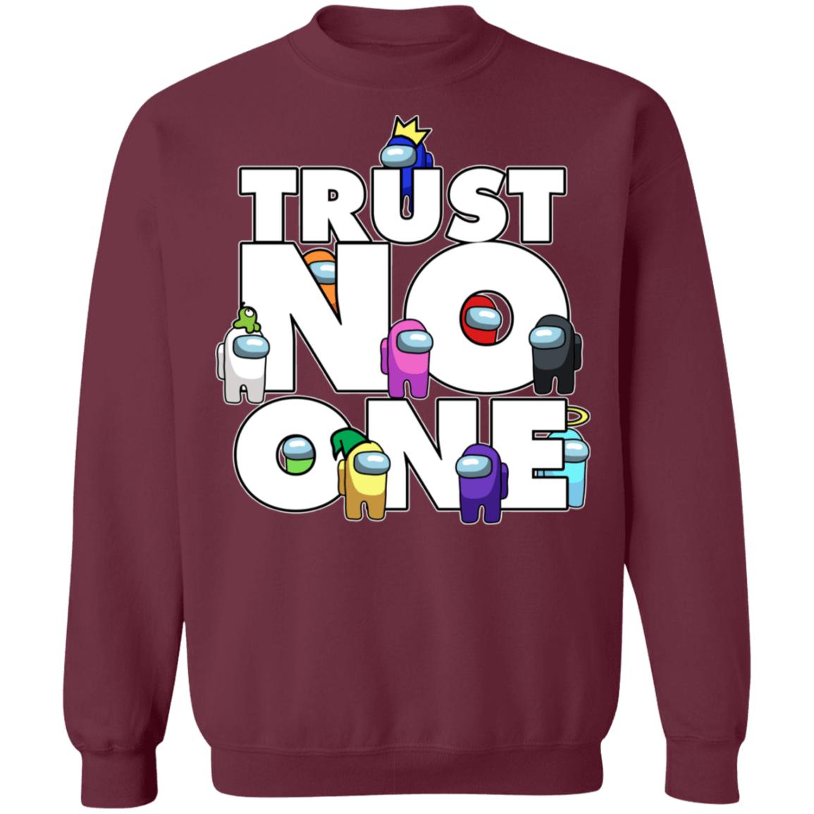 Sweatshirts Maroon / S Among Us Trust No One Crewneck Sweatshirt