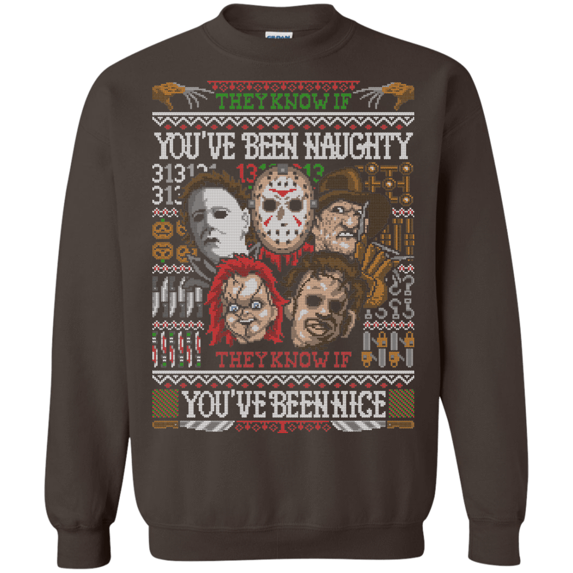 Sweatshirts Dark Chocolate / Small An Ugly Slasher Sweater Crewneck Sweatshirt