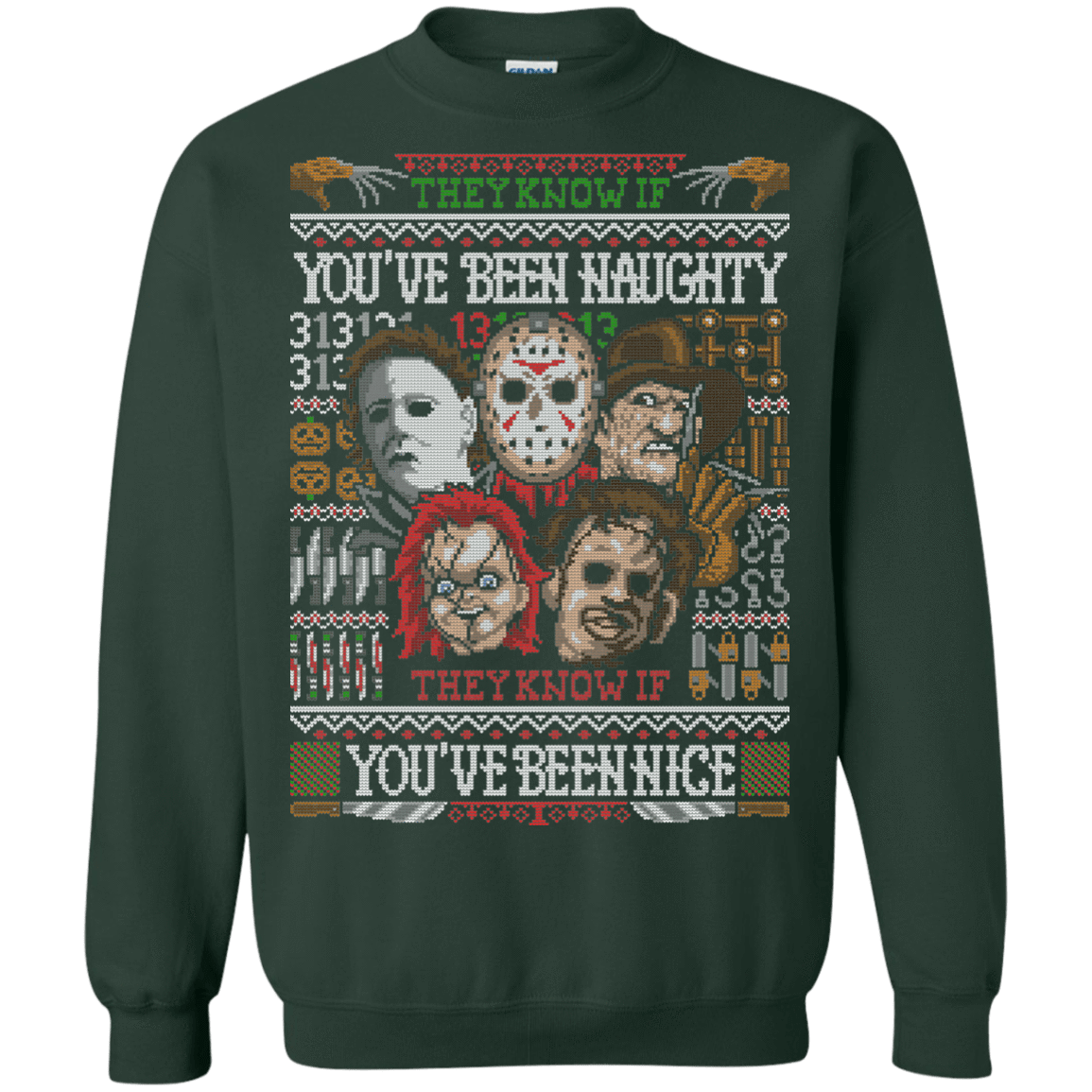 Sweatshirts Forest Green / Small An Ugly Slasher Sweater Crewneck Sweatshirt