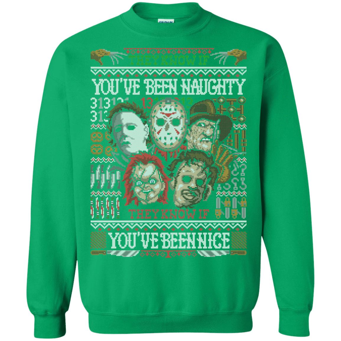 Sweatshirts Irish Green / Small An Ugly Slasher Sweater Crewneck Sweatshirt