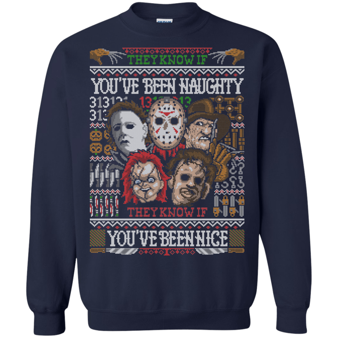 Sweatshirts Navy / Small An Ugly Slasher Sweater Crewneck Sweatshirt