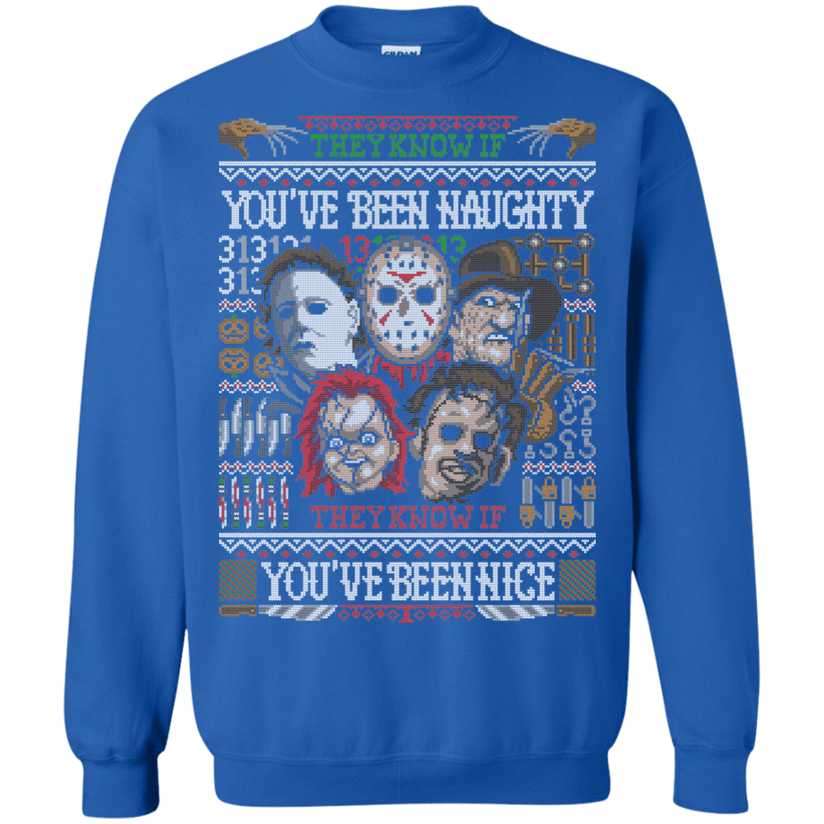 Sweatshirts Royal / Small An Ugly Slasher Sweater Crewneck Sweatshirt