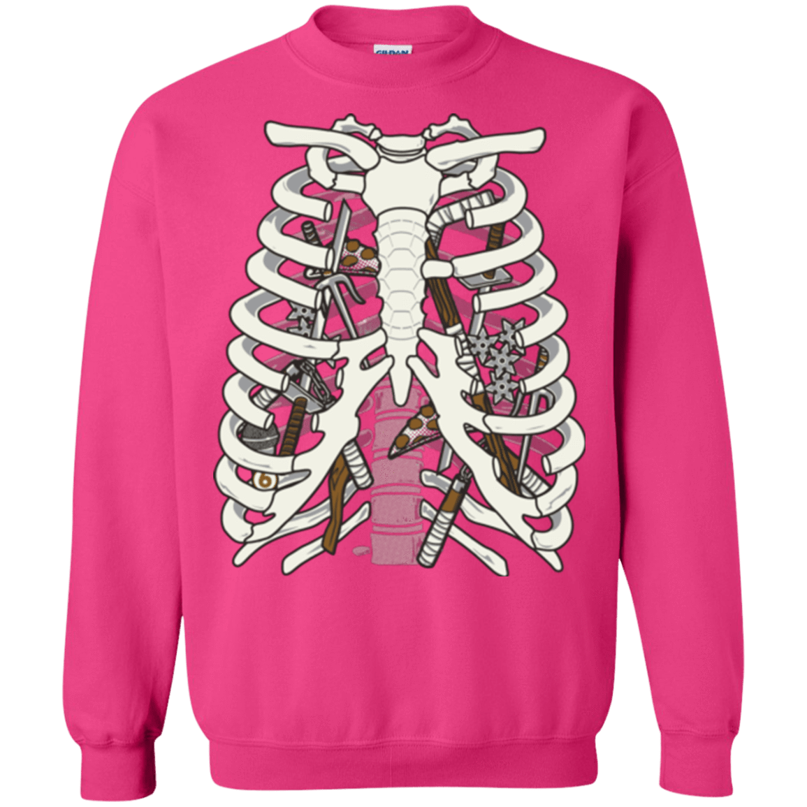 Sweatshirts Heliconia / Small Anatomy of a Ninja Turtle Crewneck Sweatshirt