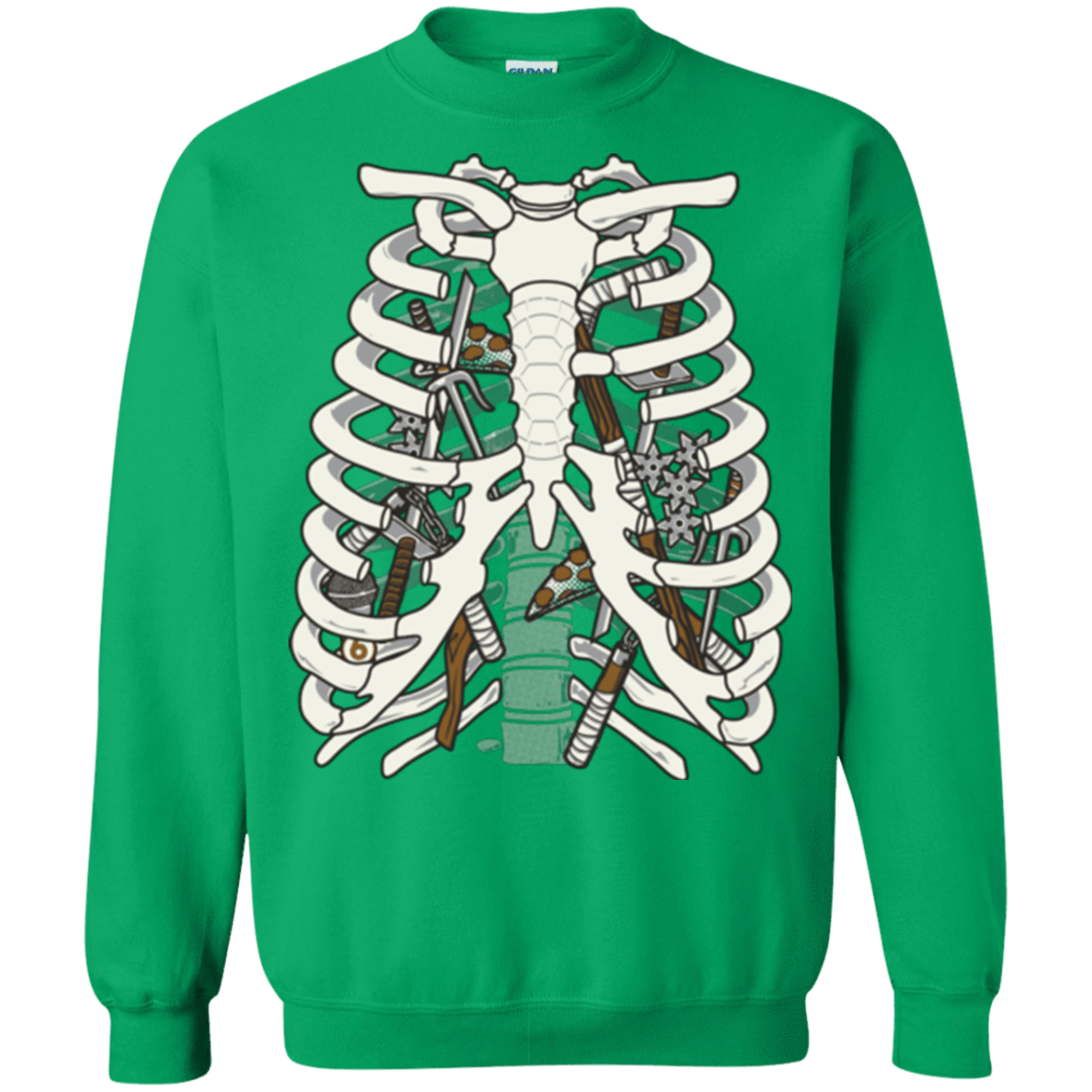 Sweatshirts Irish Green / Small Anatomy of a Ninja Turtle Crewneck Sweatshirt