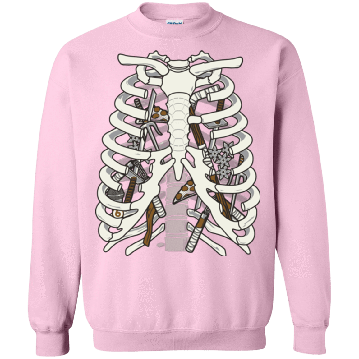 Sweatshirts Light Pink / Small Anatomy of a Ninja Turtle Crewneck Sweatshirt
