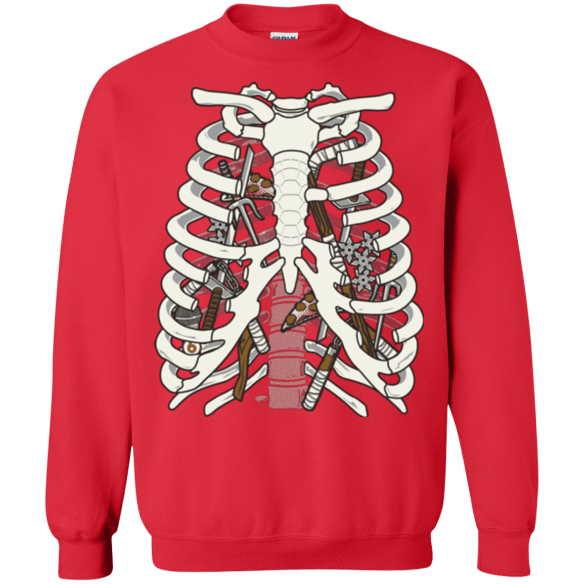 Sweatshirts Red / Small Anatomy of a Ninja Turtle Crewneck Sweatshirt