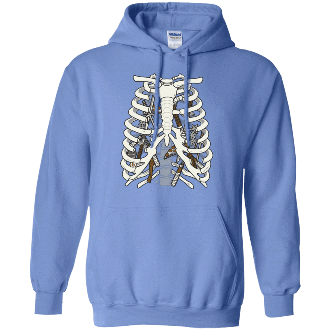 Sweatshirts Carolina Blue / Small Anatomy of a Ninja Turtle Pullover Hoodie