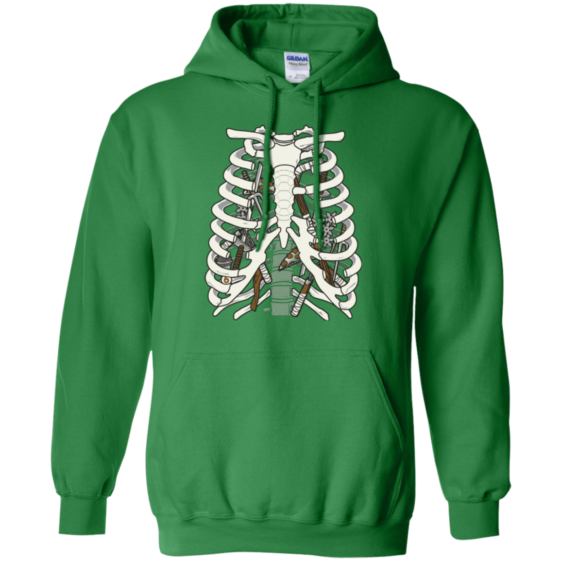 Sweatshirts Irish Green / Small Anatomy of a Ninja Turtle Pullover Hoodie