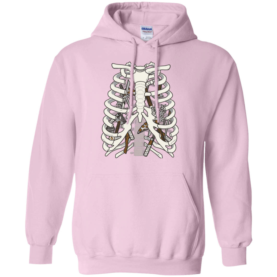 Sweatshirts Light Pink / Small Anatomy of a Ninja Turtle Pullover Hoodie