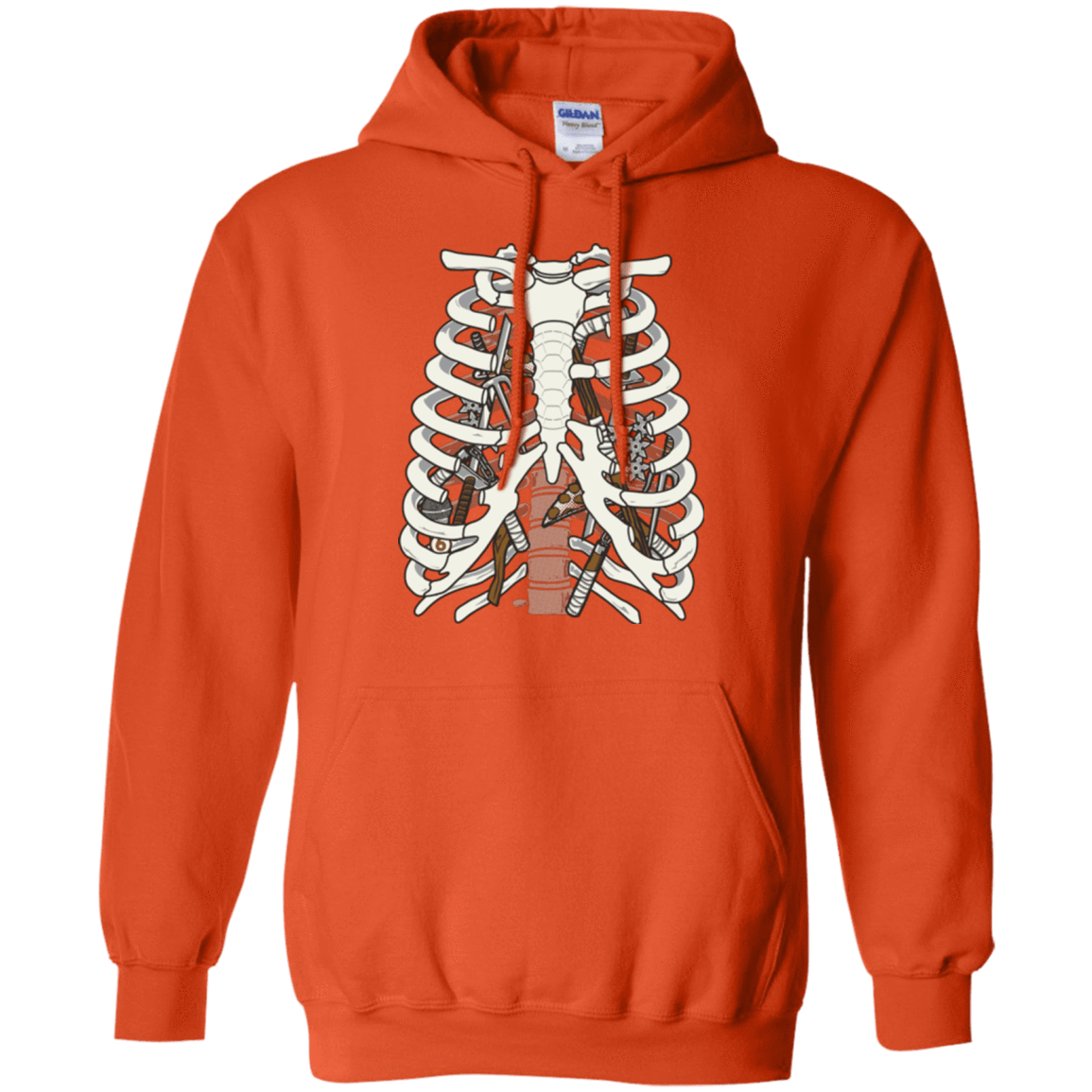 Sweatshirts Orange / Small Anatomy of a Ninja Turtle Pullover Hoodie