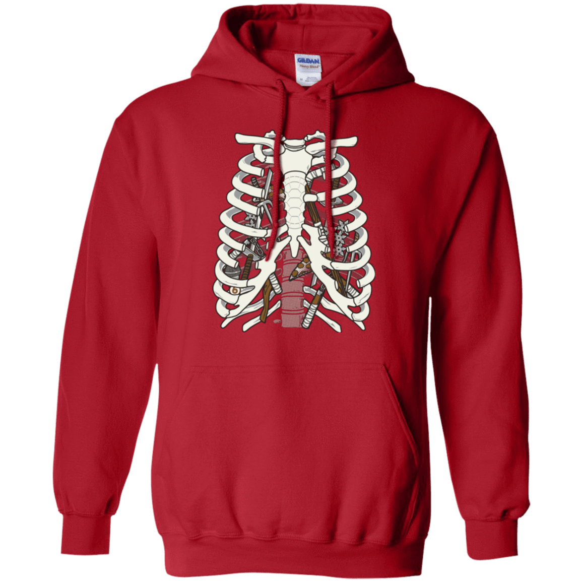 Sweatshirts Red / Small Anatomy of a Ninja Turtle Pullover Hoodie