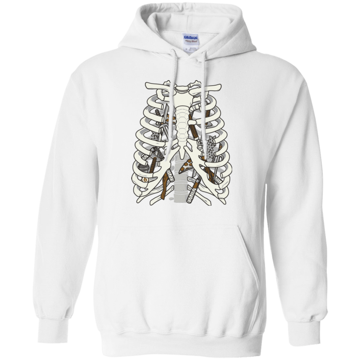 Sweatshirts White / Small Anatomy of a Ninja Turtle Pullover Hoodie