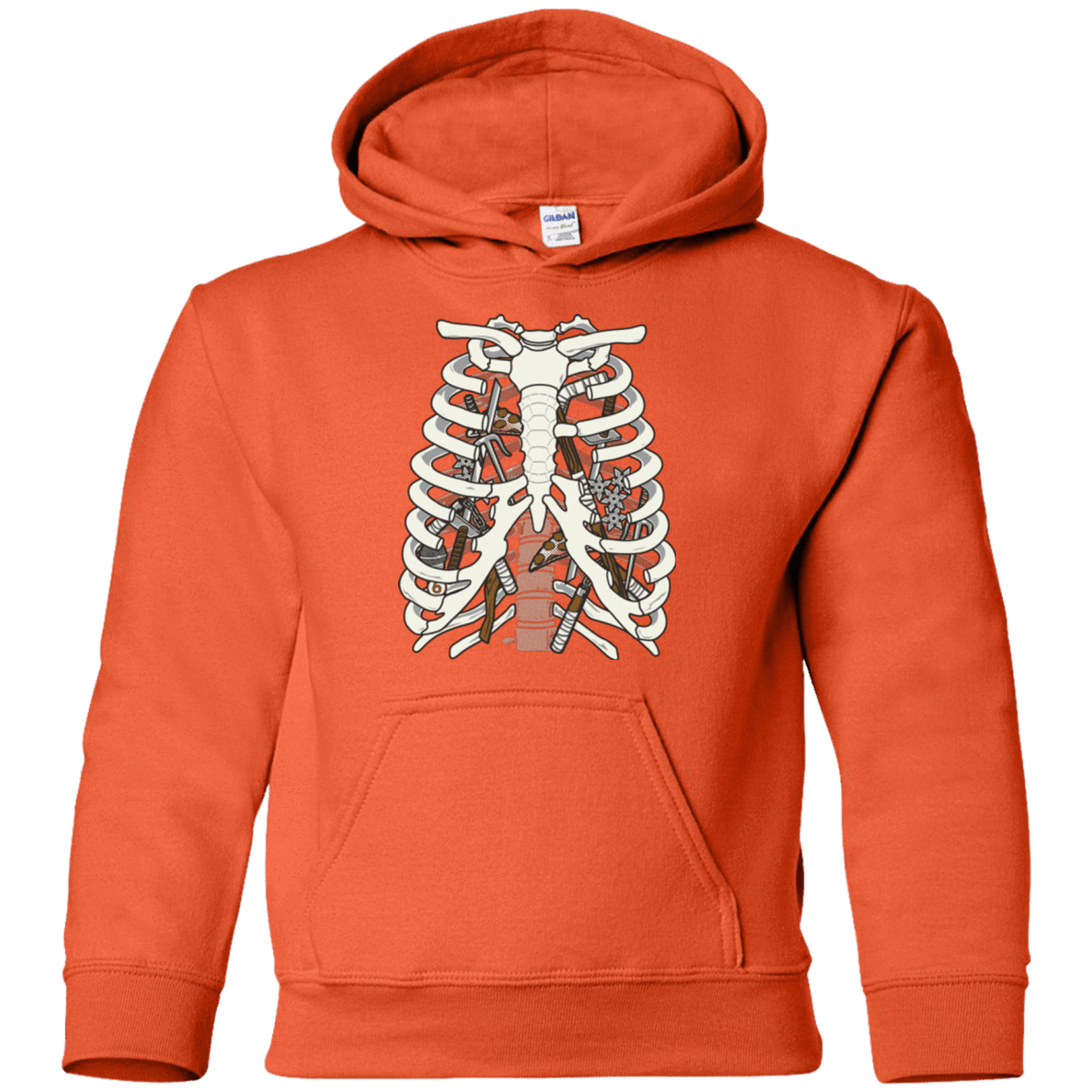 Sweatshirts Orange / YS Anatomy of a Ninja Turtle Youth Hoodie