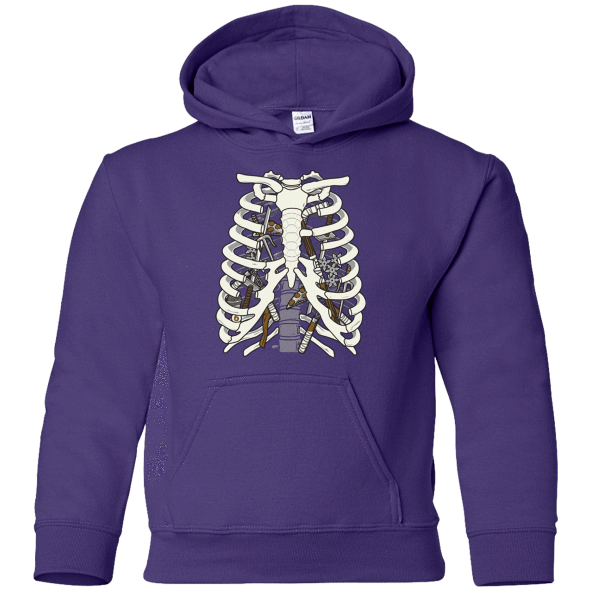 Sweatshirts Purple / YS Anatomy of a Ninja Turtle Youth Hoodie
