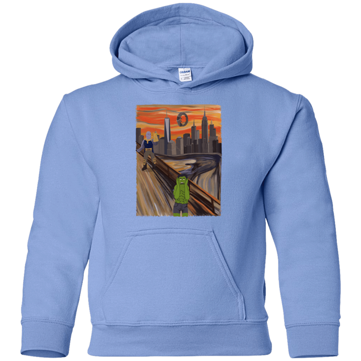 Sweatshirts Carolina Blue / YS Angry Scream Youth Hoodie
