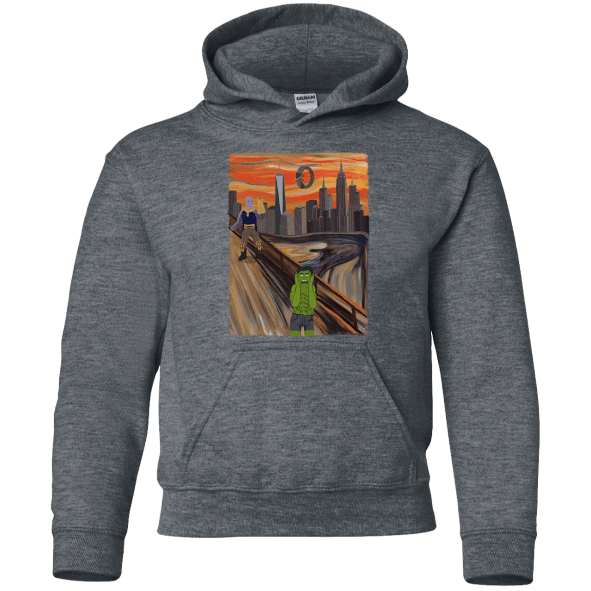 Sweatshirts Dark Heather / YS Angry Scream Youth Hoodie