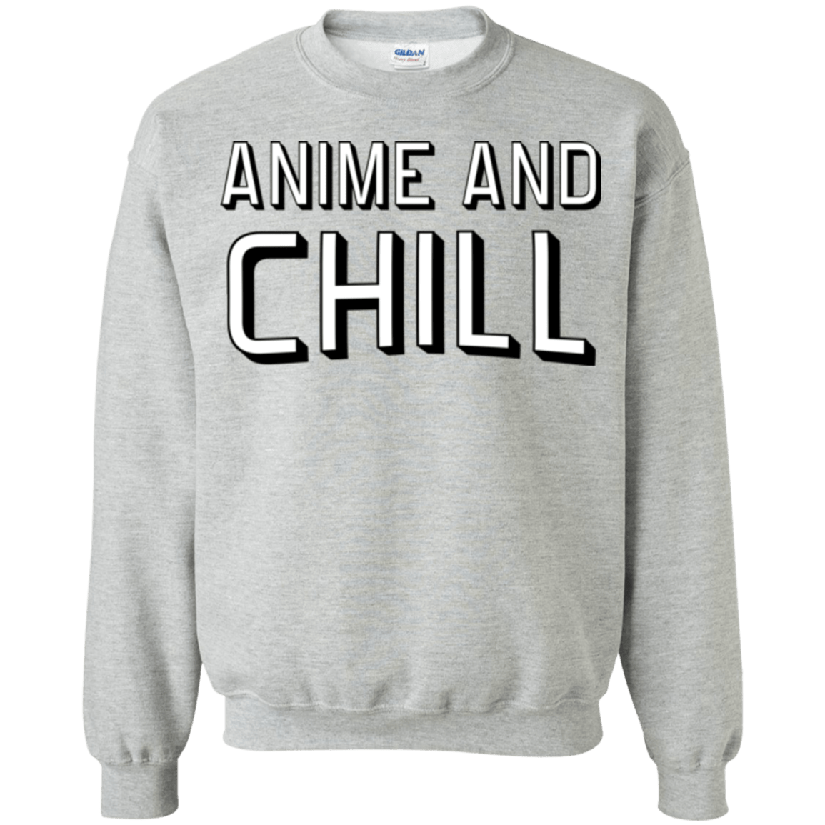 Sweatshirts Sport Grey / Small Anime and chill Crewneck Sweatshirt