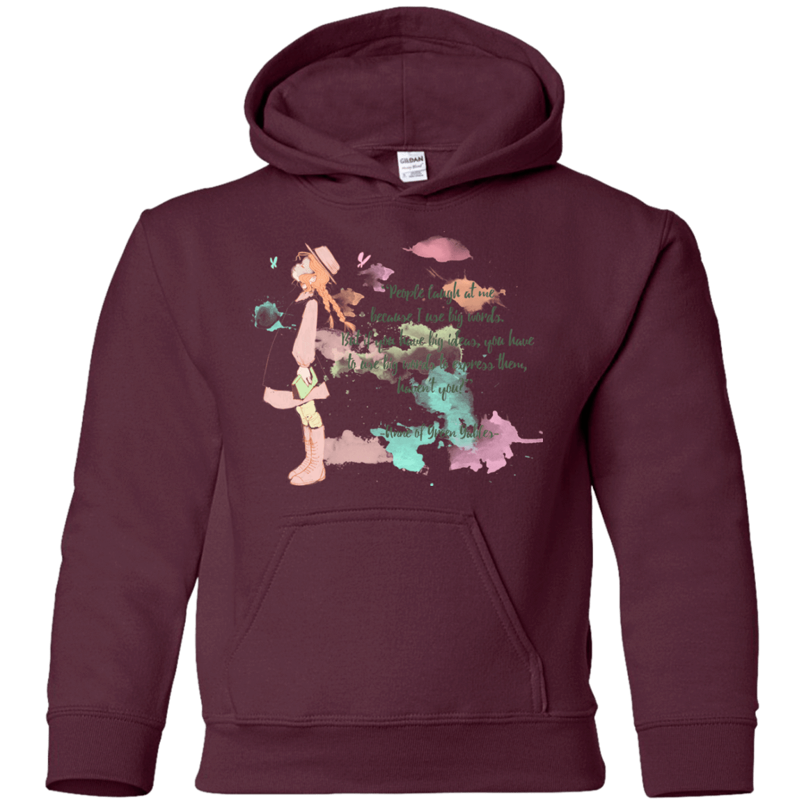Sweatshirts Maroon / YS Anne of Green Gables 3 Youth Hoodie
