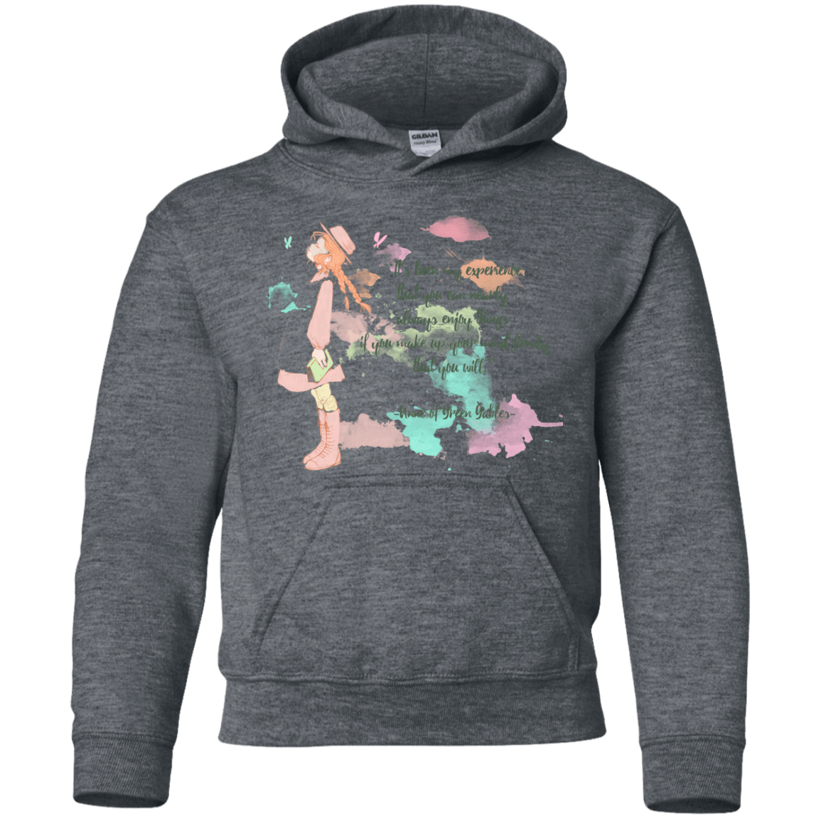 Sweatshirts Dark Heather / YS Anne of Green Gables Youth Hoodie