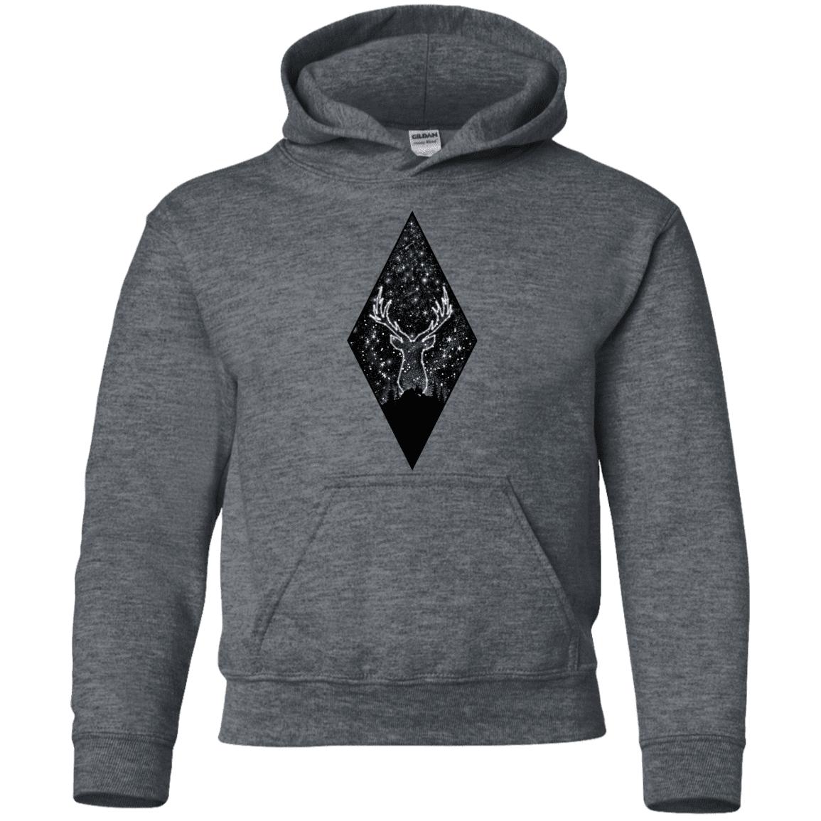 Sweatshirts Dark Heather / YS Antler Stars Youth Hoodie