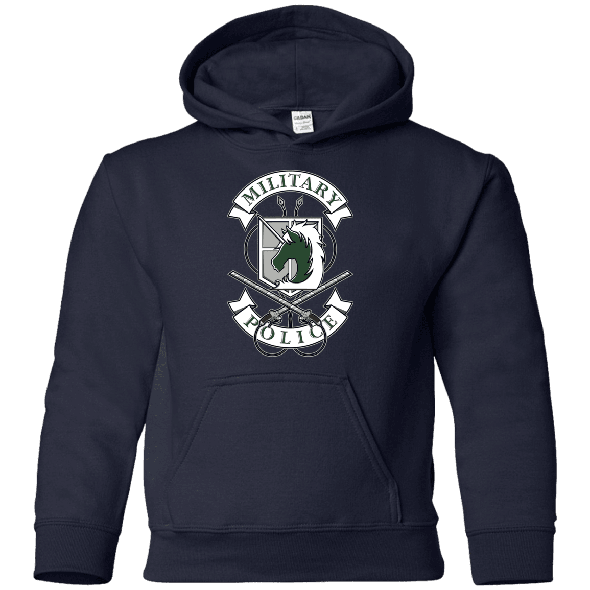 Sweatshirts Navy / YS AoT Military Police Youth Hoodie