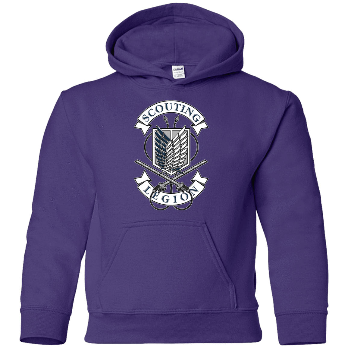 Sweatshirts Purple / YS AoT Scouting Legion Youth Hoodie