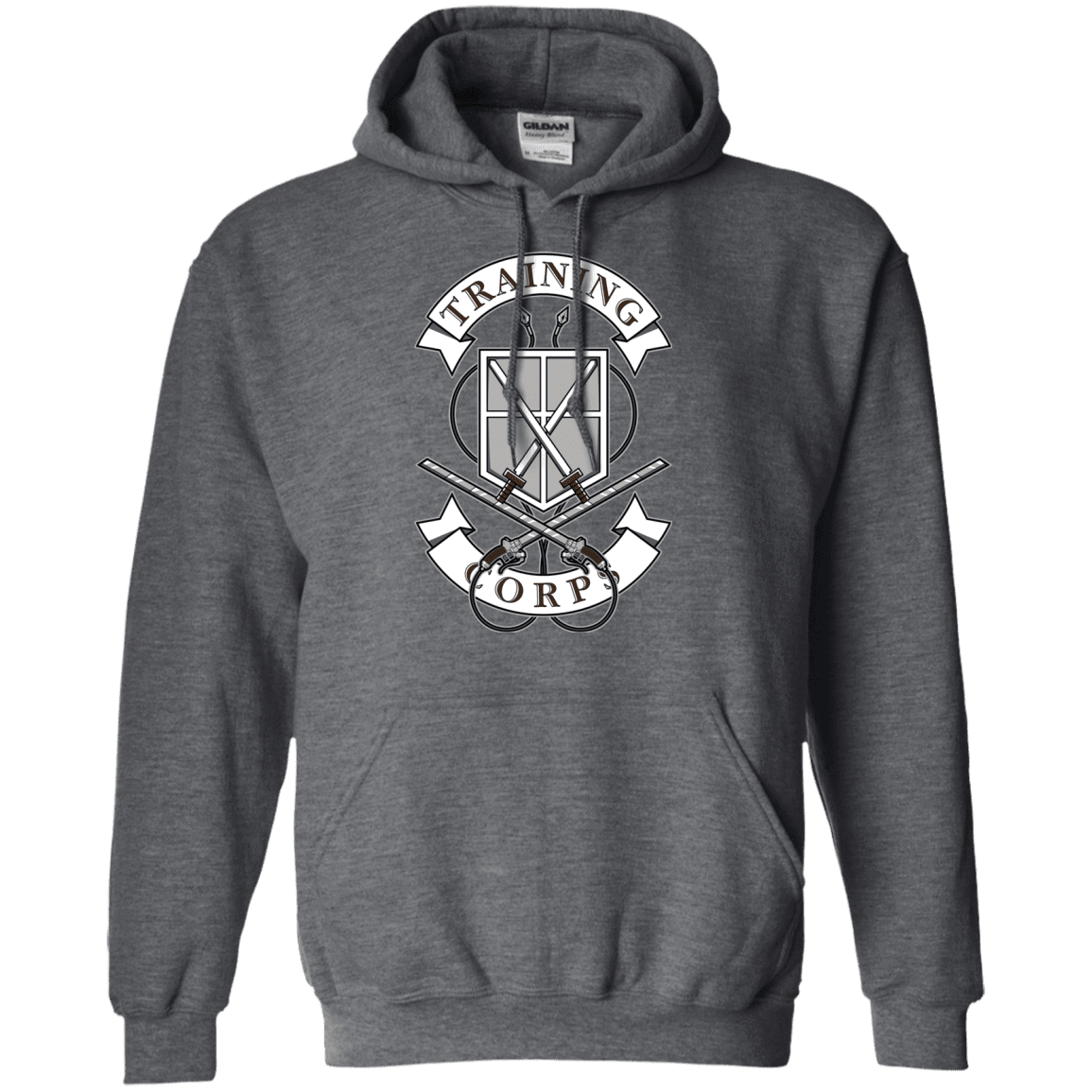 Sweatshirts Dark Heather / S AoT Training Corps Pullover Hoodie