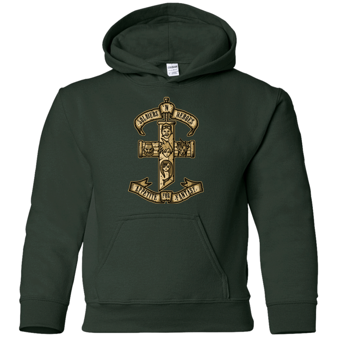 Sweatshirts Forest Green / YS APPETITE FOR FANTASY Youth Hoodie