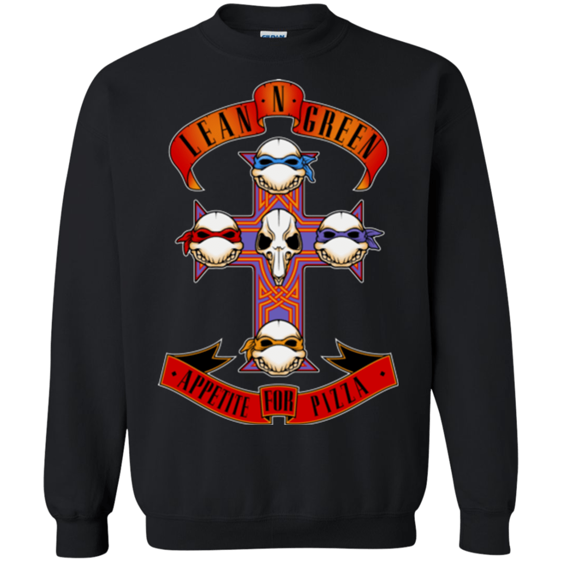 Sweatshirts Black / Small APPETITE FOR PIZZA Crewneck Sweatshirt