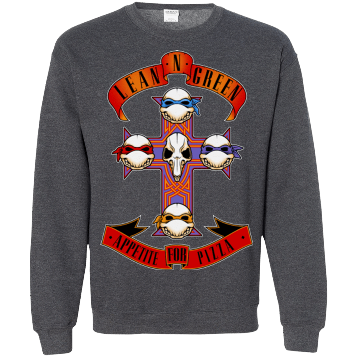 Sweatshirts Dark Heather / Small APPETITE FOR PIZZA Crewneck Sweatshirt
