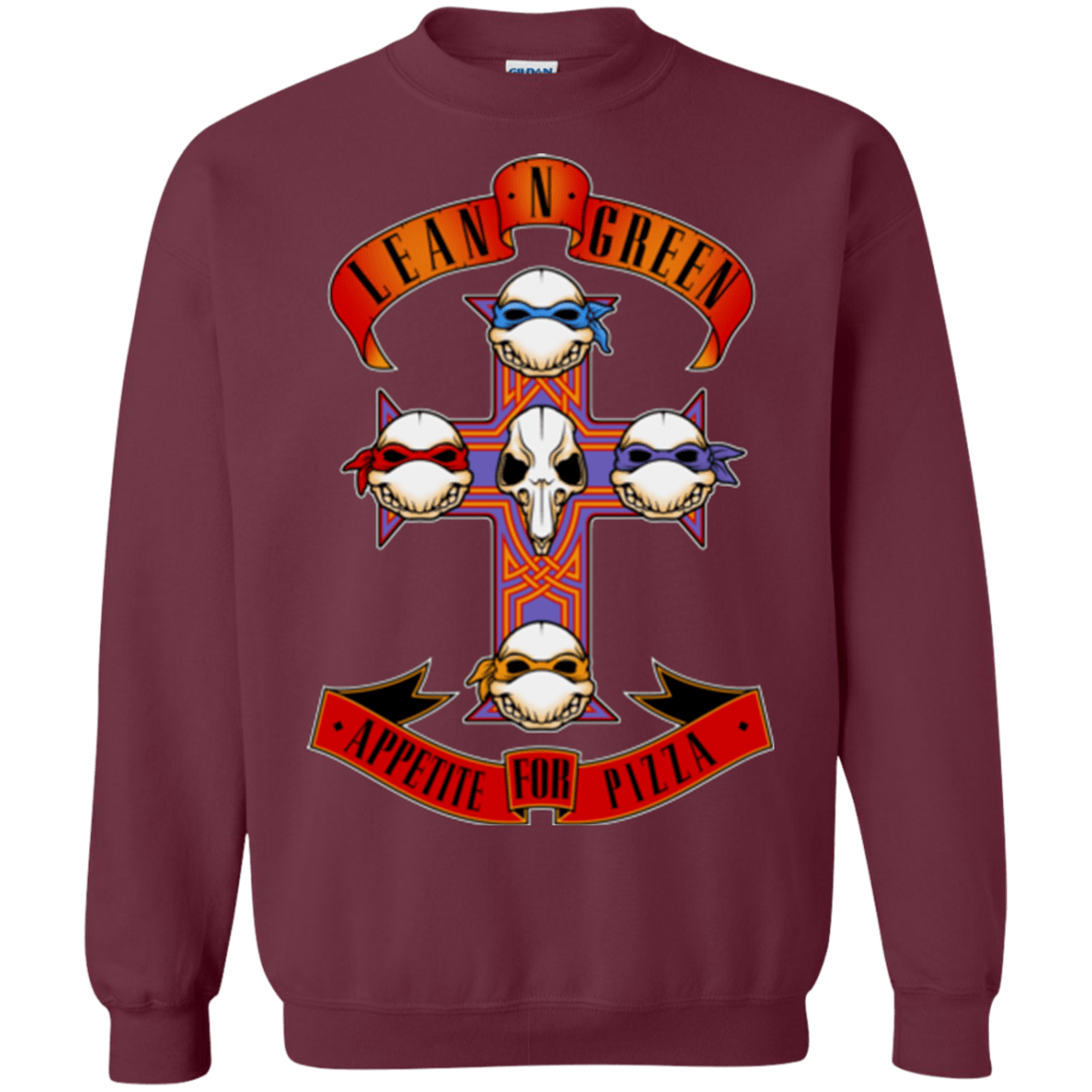 Sweatshirts Maroon / Small APPETITE FOR PIZZA Crewneck Sweatshirt
