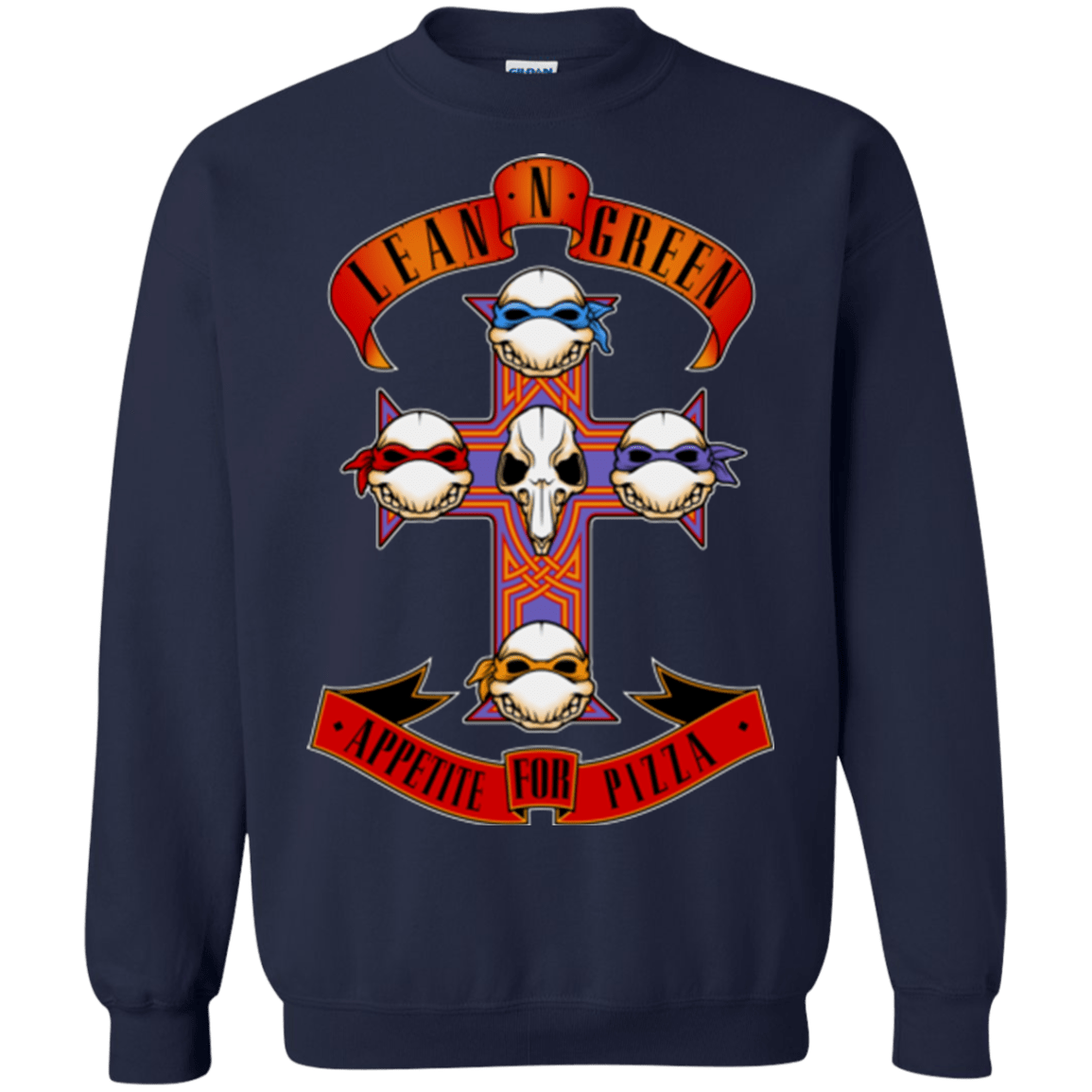 Sweatshirts Navy / Small APPETITE FOR PIZZA Crewneck Sweatshirt