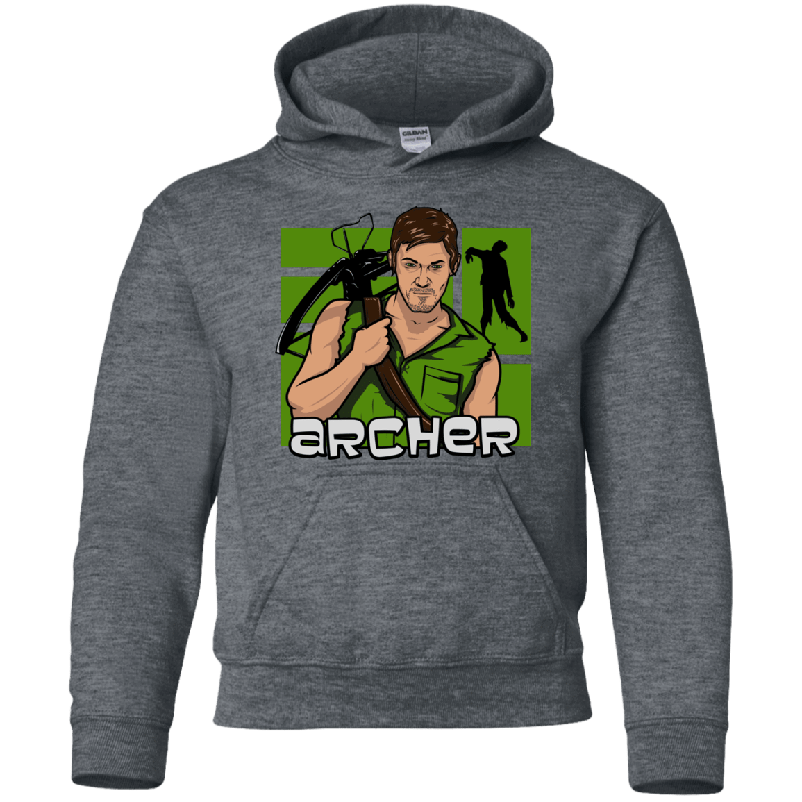 Sweatshirts Dark Heather / YS Archer Youth Hoodie