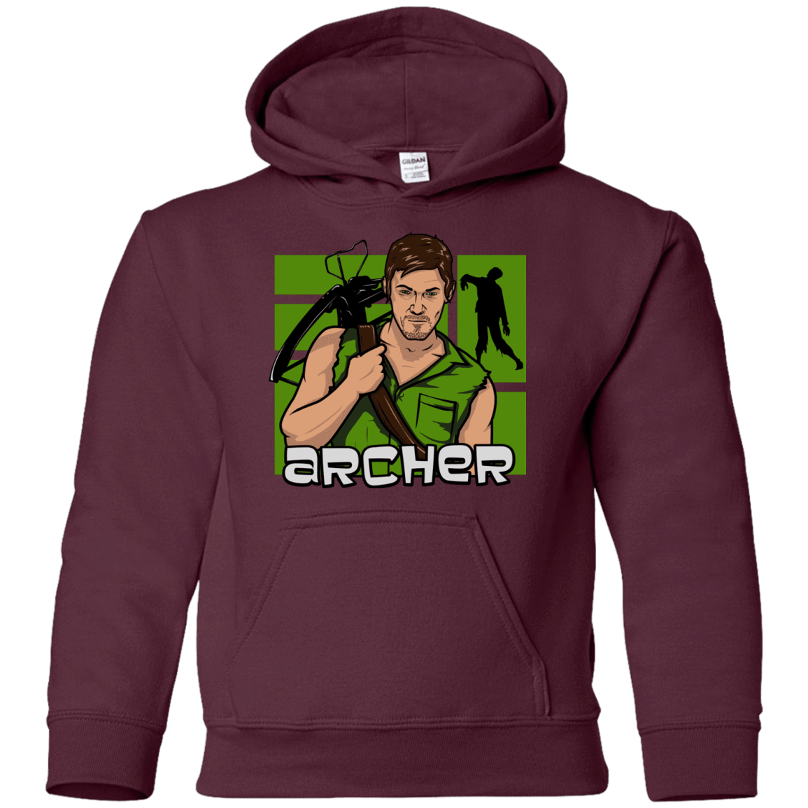 Sweatshirts Maroon / YS Archer Youth Hoodie