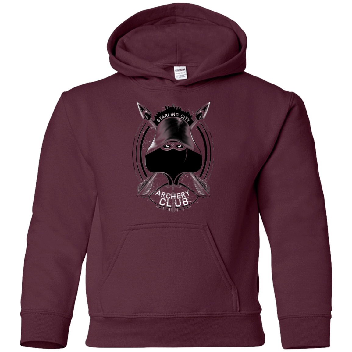 Sweatshirts Maroon / YS Archery Club Youth Hoodie