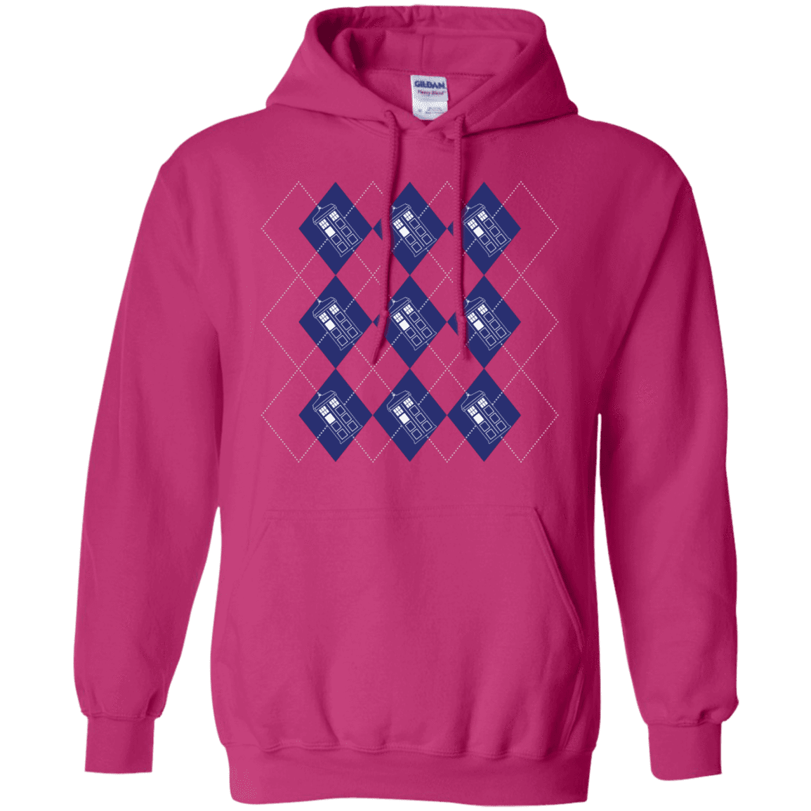 Sweatshirts Heliconia / S Argyle Tardis Pullover Hoodie
