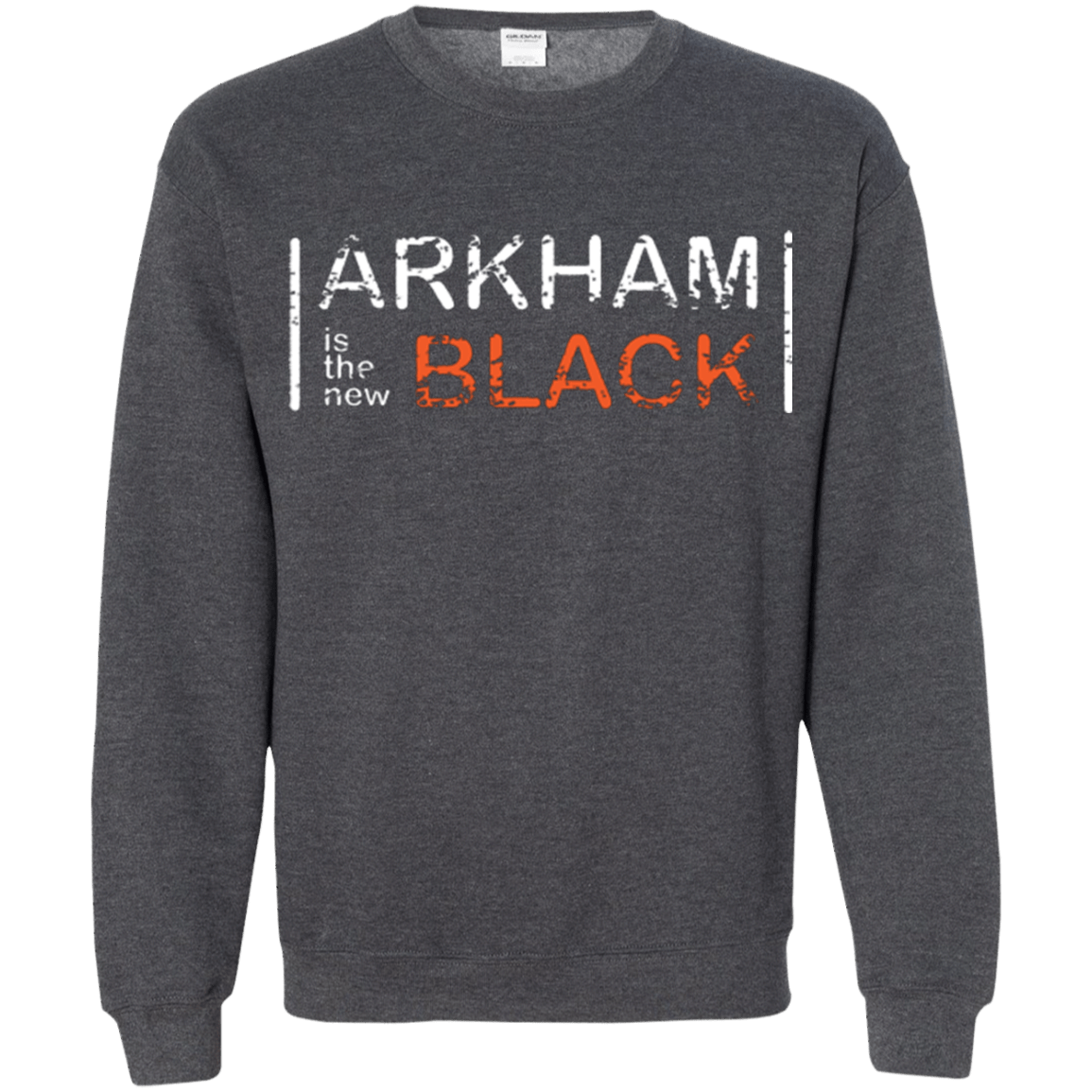 Sweatshirts Dark Heather / Small Arkham Black Crewneck Sweatshirt