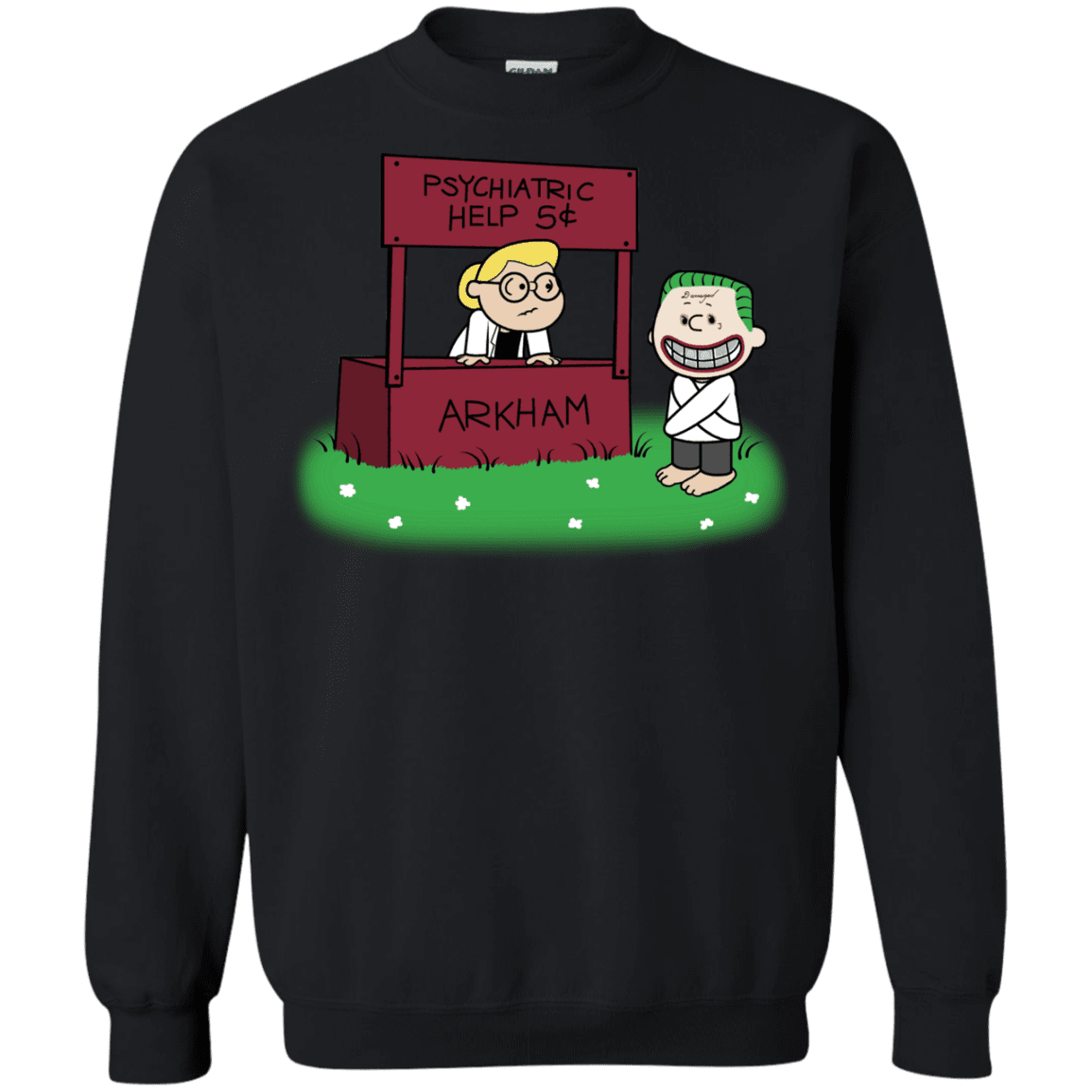 Sweatshirts Black / Small Arkham Help Crewneck Sweatshirt