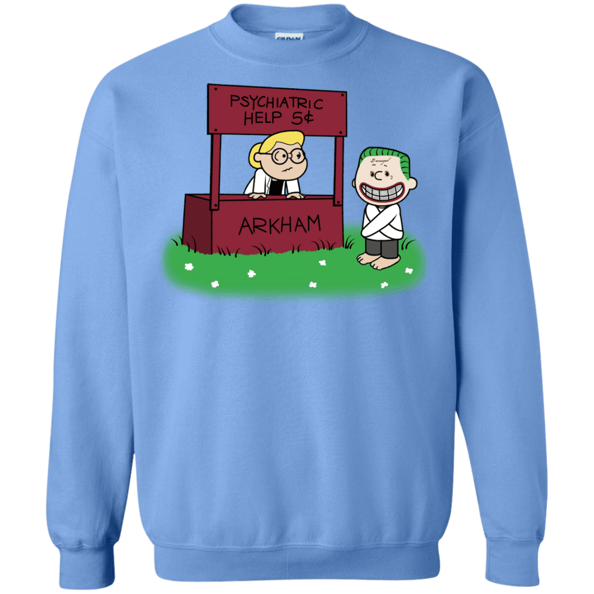 Sweatshirts Carolina Blue / Small Arkham Help Crewneck Sweatshirt
