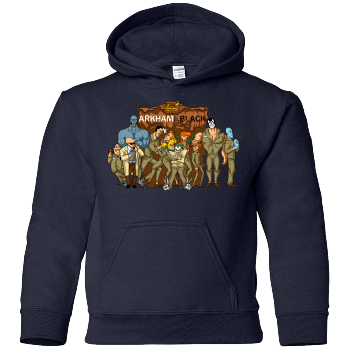 Sweatshirts Navy / YS ARKHAM is the new Black Youth Hoodie