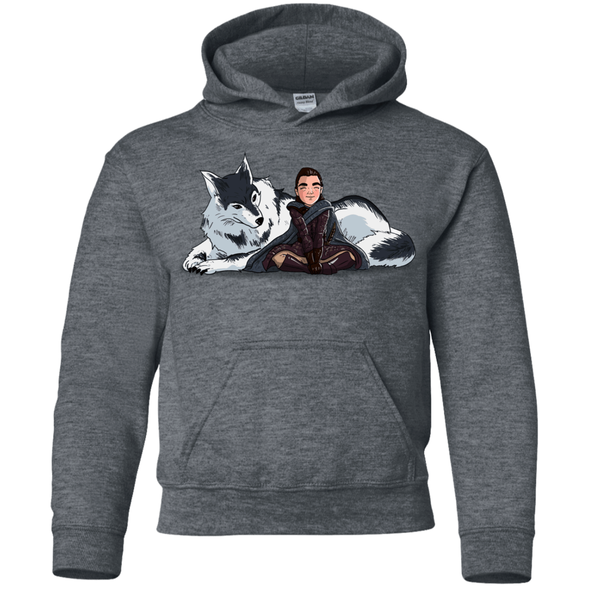 Sweatshirts Dark Heather / YS Arya and Nymeria Youth Hoodie