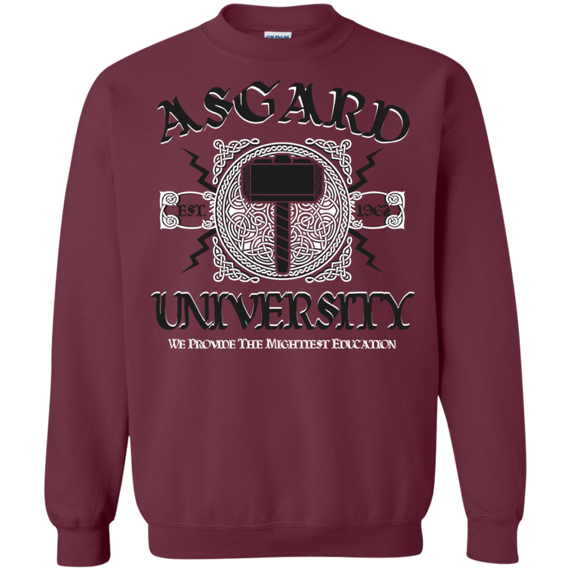 Sweatshirts Maroon / Small Asgard University Crewneck Sweatshirt