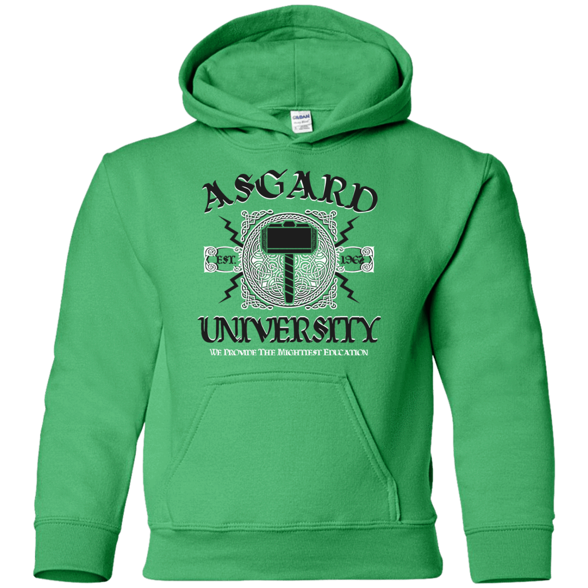 Sweatshirts Irish Green / YS Asgard University Youth Hoodie