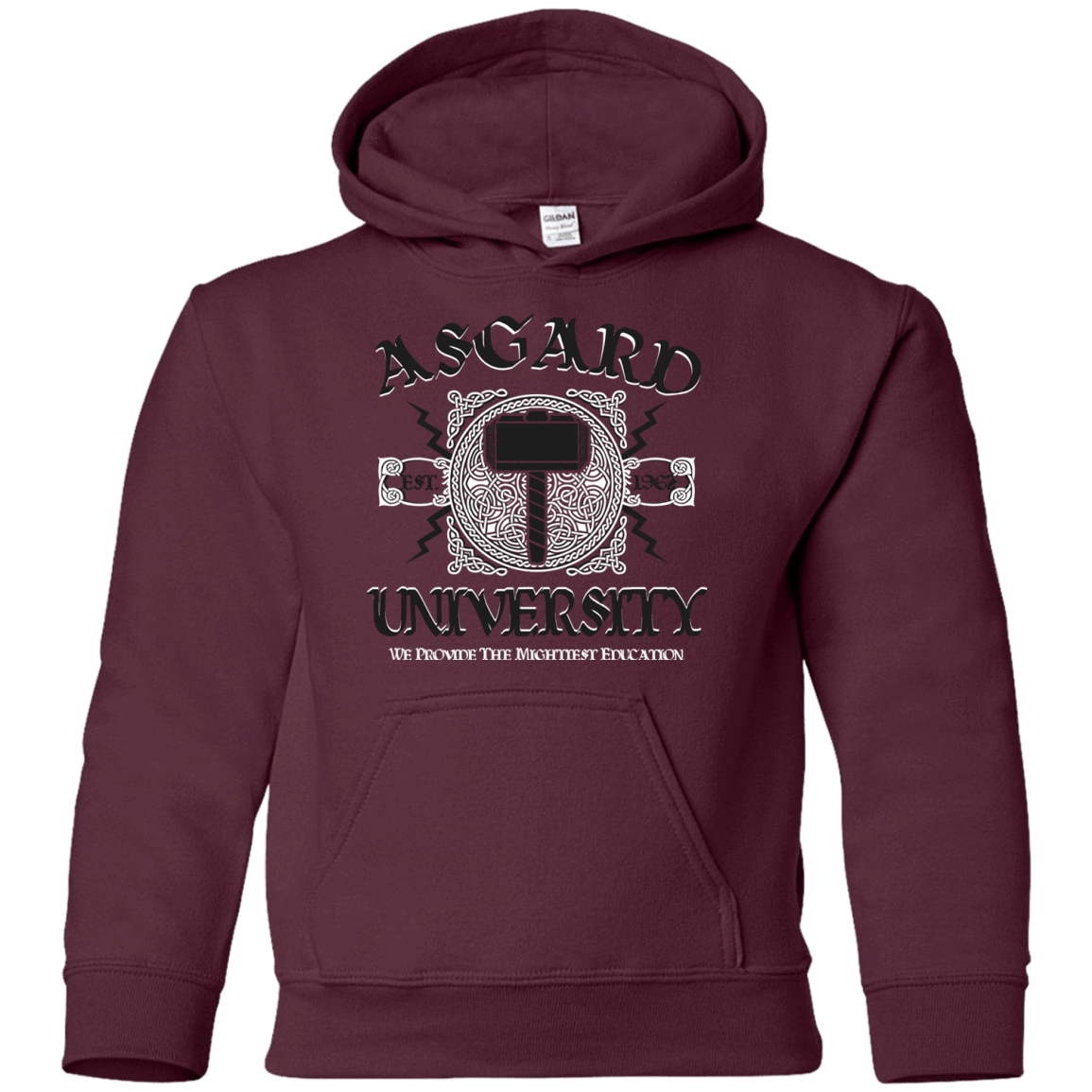 Sweatshirts Maroon / YS Asgard University Youth Hoodie