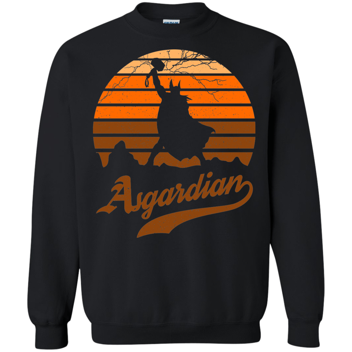 Sweatshirts Black / Small Asgardian Sun Set Crewneck Sweatshirt
